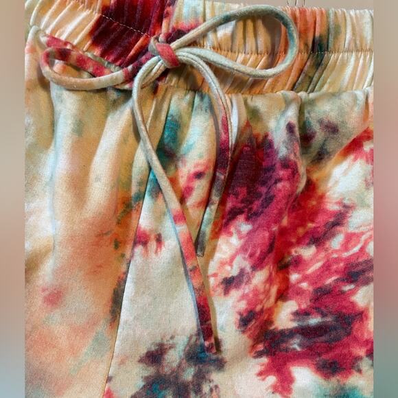 Vanilla Bay Nadia Bright Tie-Dye Lounge Shorts Size Medium - Picture 3 of 6